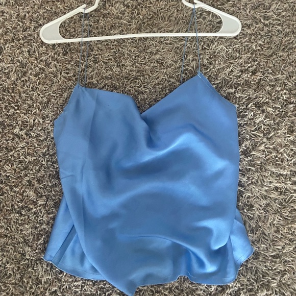 Alice in the Eve blue silky top - Picture 2 of 3